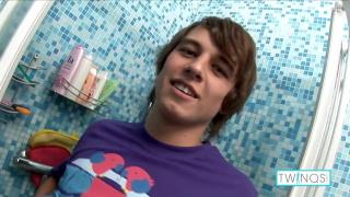 Wet College Boy Ezra Fucks his Pink Starfish and Jacks off his Big Dick in the Shower! 1