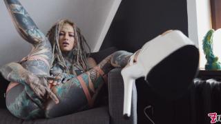 Big SQUIRT from Tattoo Girl in High Heels - Hard ANAL Strech - ATM, Big Dildos, GAPE, Prolapse Play 5