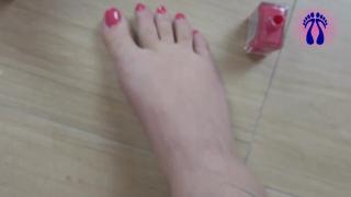 Look how I take Care of my Feet with Nail Polish and Masturbation 6