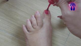 Look how I take Care of my Feet with Nail Polish and Masturbation 7