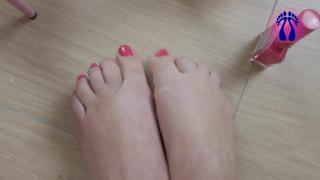 Look how I take Care of my Feet with Nail Polish and Masturbation 9