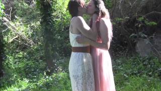Young Busty Brunette Hotties having with Hot Lesbian Sex Outdoor 2