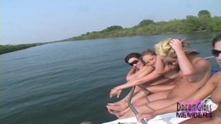Great Closeup of 3 College Girls Peeing on our Boat 12