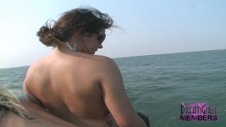 Great Closeup of 3 College Girls Peeing on our Boat 3