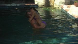 Threesome Young Busty Wife Gets Fuck at the Poolside by her Husband Live - 1