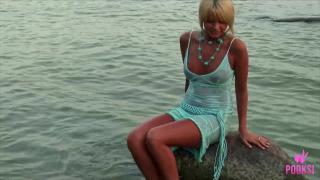 Young Beach Beauty Arya Rubs and Finger her Sugar Snatch until she Cums! 4