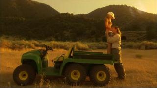 Long Hair Mascular Guy Fucks his Blonde Slim Girlfriend at the ATV Vehicle in the Middle of nowhere 2