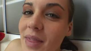 Brunette 20 Years old Teen NATASHA NICE Big Tits POV Deepthroat Blowjob and Cum Swallow 1