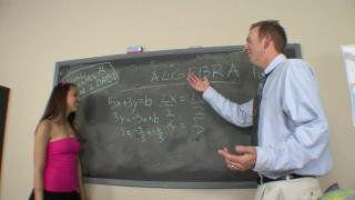 Cute Brunette Student Gets Fucked by her Tall Math Teacher 1
