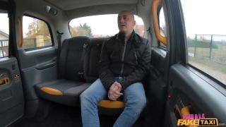 Female Fake Taxi - Lady Gang Cheers her Passenger Robin Reid up with her Pussy & Big Natural Boobs 2