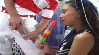 Asian Cheerleader with Fine Perfect Teen Pussy Gets Fucked inside the Ice Cream Truck 4