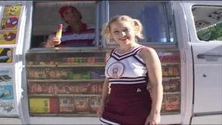 Blonde Teen Cheerleader Cutie Gets Fucked in the Ice Cream Truck 1