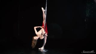 Beautiful Teen Ballerina Naked on the Dance Pole Backstage - Full Video1 5