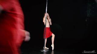 Beautiful Teen Ballerina Naked on the Dance Pole Backstage - Full Video1 7