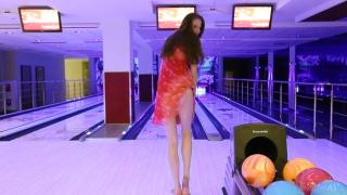 Brunette Teen Model Playing Naked in the Bowling Alley - Full Video! 2