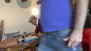 Threesome with the Oldman and the Blonde Busty French Bitch 2