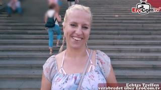 Chubby German Blonde with Natural Tits Pick up at the Street 2