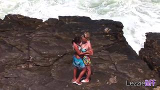 Lezzie BFF - Thristy Lesbians Fuck in Public at the Beach 4