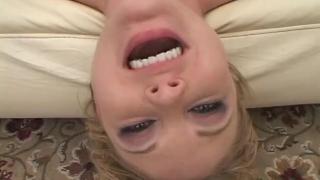 Busty Blonde Teen Sucks two Huge White Cock and Swallowed Cum 10