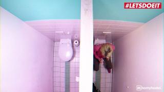 HORNYHOSTEL - Sexy Czech Tourist Lovita Fate Surprise Sex in Hostel Bathroom 7