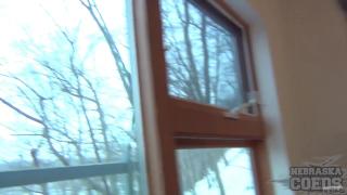 Snowy Day Double Masturbation by a Teen who Loves to be Stretched 5