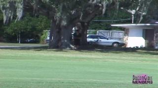 Wild Latina Streaks Naked across a Golf course 11