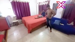 Indian Busty Bhabi get Threesome Hardcore Fuck from two Muscular Huge Cock Client _ Lound Fuck Sound 2