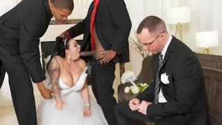 Payton Preslee's Wedding Turns Rough Interracial Threesome - Cuckold Sessions 1