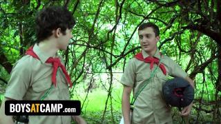 Boys at Camp - Cute Boy Scouts Share a Small Tent 1