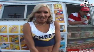 Petite Blonde College Teen with Tiny Tits Pick up for Spontaneous Car Sex 4