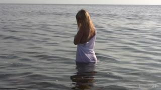 Divine Blonde Teen Blissfully Naked in the Sea - Full Video! 9