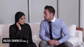 Hijab Hookup - Gorgeous Arab Babe Ella Knox Lifts her Modest Outfit and Reveals Big Natural Tits 3