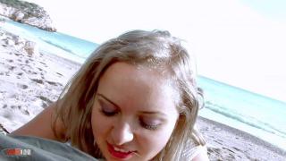 Pretty Young Slut Assfucked on the Beach 1