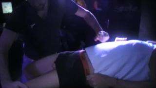 JES ORYAN Fucked in Sling by Pornstar in Public Bar Rough Sex 4