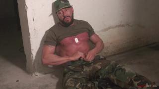 Young Soldier Gets his Holes Drilled by Army Muscle Daddy 6