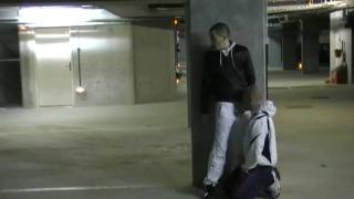 JESS Fucked by Straight Badboy in the Night in Public Parking 2