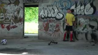 Two so Sexy Twnkks Footballers Frucking during the Matche in Exhib Outdoor Place 1