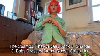 Mandy Kat Kitana Reading the Cosmos Arrivals Book by Professor Gamer 1