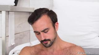 Bearded White Guy Fucked Hard by 2 Bbc's and Blasted with Black Seed 1