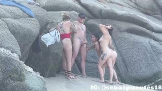 Sara Blonde y Katty Blake Son Captadas En Una Playa Grabando Porno 5