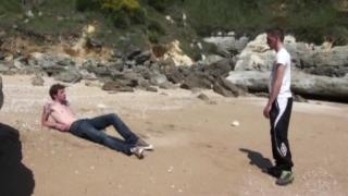 Young French Dude Fucked by Straight Bo in the Public Beach 1