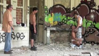 Exhib Gang Banf in Cruising Outdoor with PIWIK Fucked by 2 Straight Boys 4