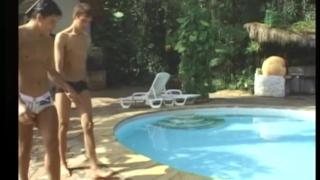 Threesome Sex Party with Latinso Friends in the Swimming Pool 3