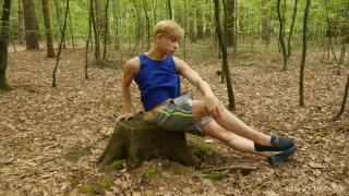 Hot Blonde Teen Jerks off & Fingers his Asshole in the Woods 3