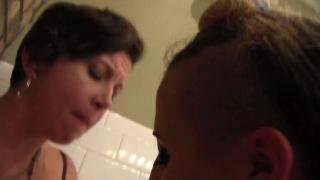 Real Lesbian Couple have Dildo Sex in Shower 6