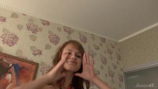 Hot Brunette Coed Darien Plays with her Feet in Stockings! - Full Video! 1