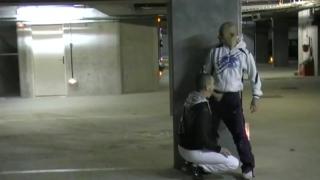 Hard Submisison by Straight Badboy in Public Parking in the Night 3