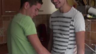 Two Sexy French Twinks Fucking in the Kitchen in the Morning 2