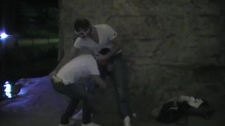 Sexy Latio Twink Fucked Rough by Arab in the Night in the Public Park in Paris 2