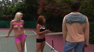 Wild Athletic Babes Fucks on the Court after Playing Tennis 1